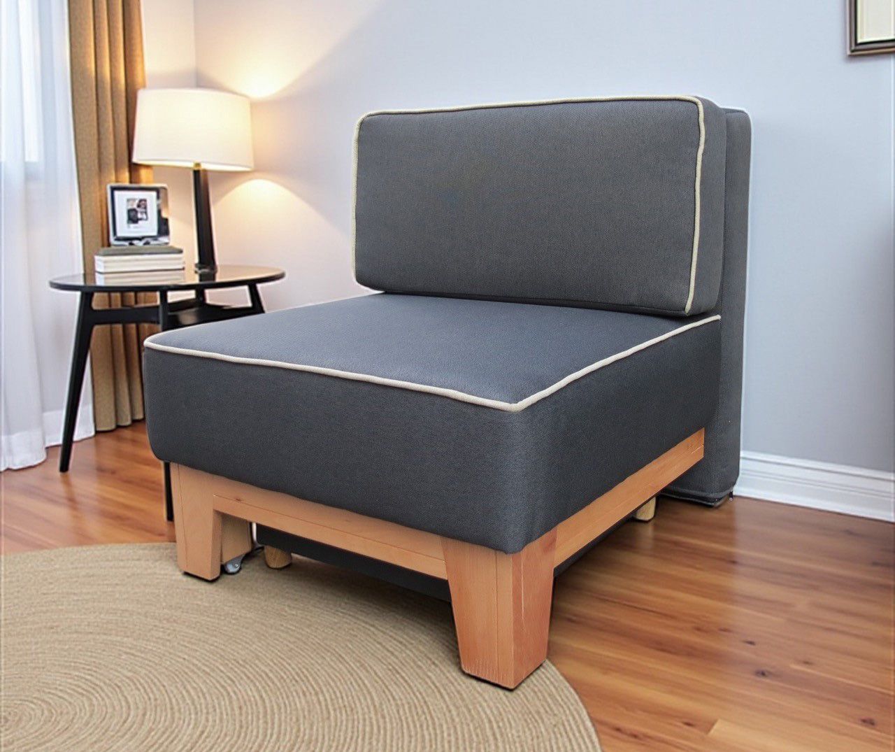 כורסאת ארוח קומפקטית חד מושבית; נפתחת למיטת יחיד כוללת ארגז מצעים מרופדת בבד פנדה קטיפתי רך ומפנק דגם גולן כורסאת ארוח קומפקטית חד מושבית; נפתחת למיטת יחיד כוללת ארגז מצעים מרופדת בבד פנדה קטיפתי רך ומפנק דגם גולן