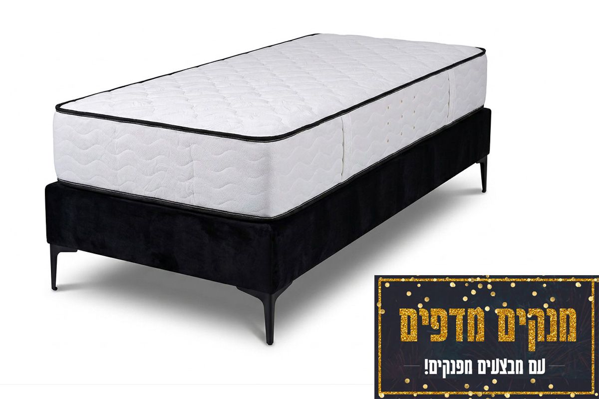 חיסול מלאי!!! בסיס מיטה יחיד 90/190 ס"מ מרופד בד פנדה איכותי בצבע שחור דגם טיילורית חיסול מלאי!!! בסיס מיטה יחיד 90/190 ס"מ מרופד בד פנדה איכותי בצבע שחור דגם טיילורית
