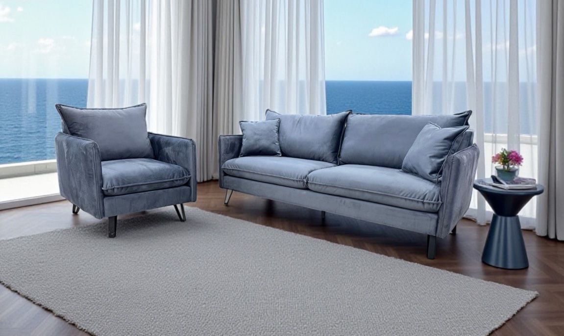 סט הכולל ספה תלת מושבית + כורסאת מפנקים במיוחד מעוצבים בקווים נקיים וקלאסיים מרופדים בד פנדה קטיפתי רך ונעים למגע דגם קריסטינה סט הכולל ספה תלת מושבית + כורסאת מפנקים במיוחד מעוצבים בקווים נקיים וקלאסיים מרופדים בד פנדה קטיפתי רך ונעים למגע דגם קריסטינה