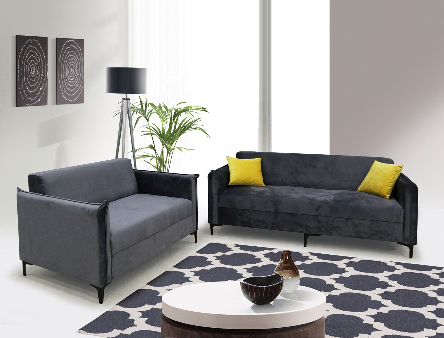 סלון עם מערכת ישיבה שניתן לרכוש באתר